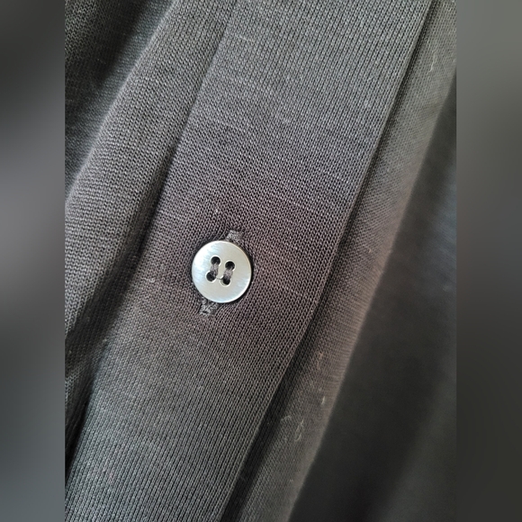 COS Women's Stretch Lyocell Shirt Dress Black Button Front Medium - Picture 11 of 16